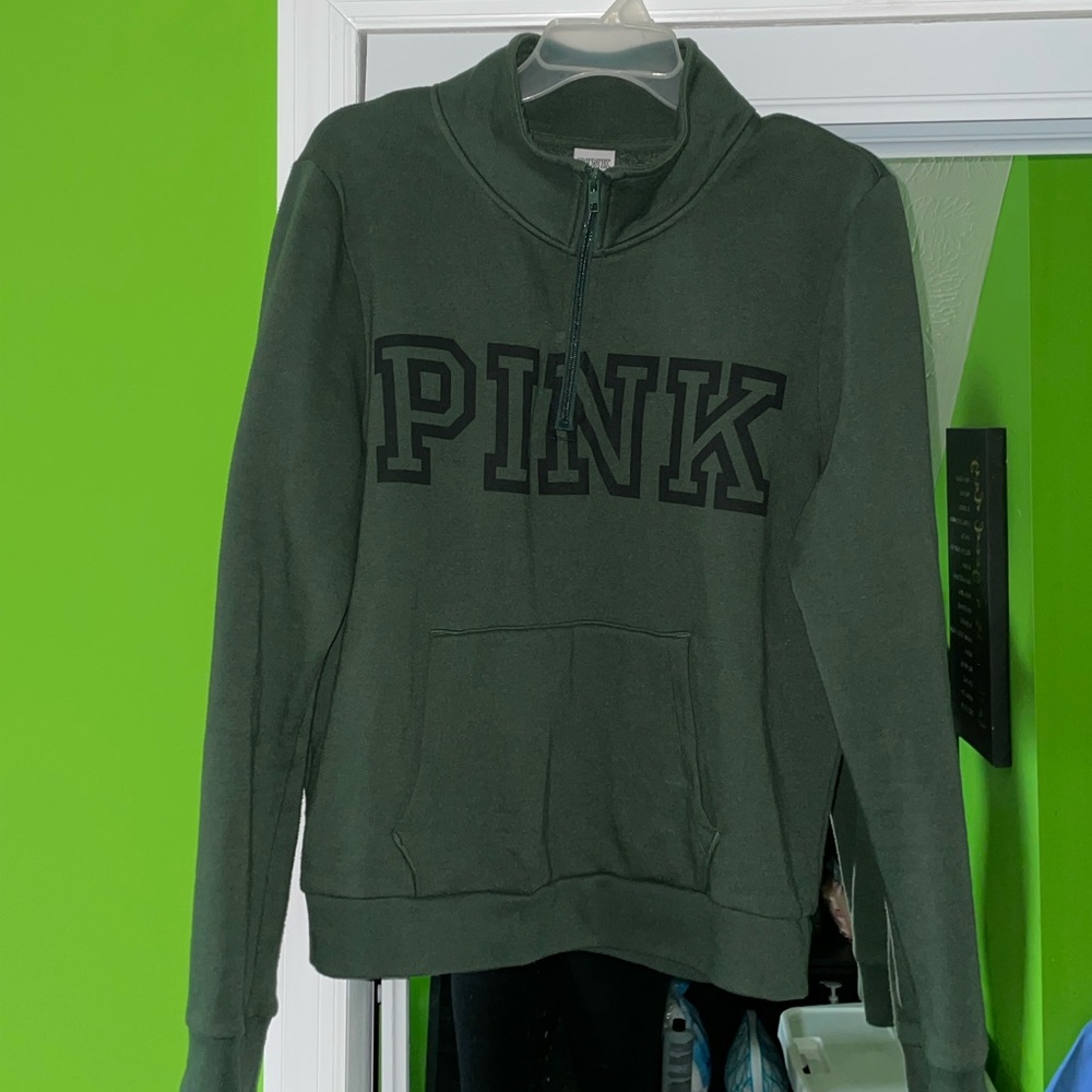 Pink zip up sweatshirt
